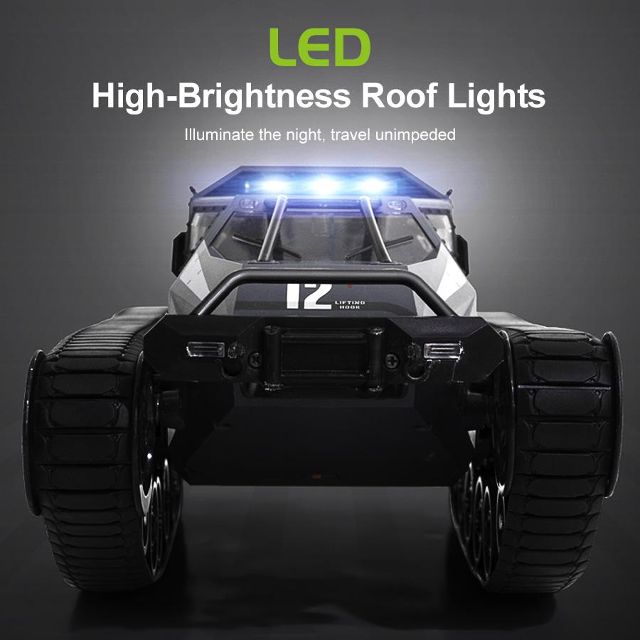 New Upgrade C8812 MAX / C8812 RC Car Full Scale Tracked Tank Simulation LED Light Drift Remote Control Off-Road Vehicle for Kids
