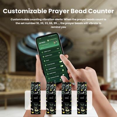 Wearable Portable Counter DC 5V Smart APP Counter Smart Counting Watch Band Display Time Reminder Prayer Counter