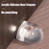 Transparent Self Adhesive Door Draft Stopper Floor Mounted Door Stop for Wall Furniture Door Handle Protection Home Improvement