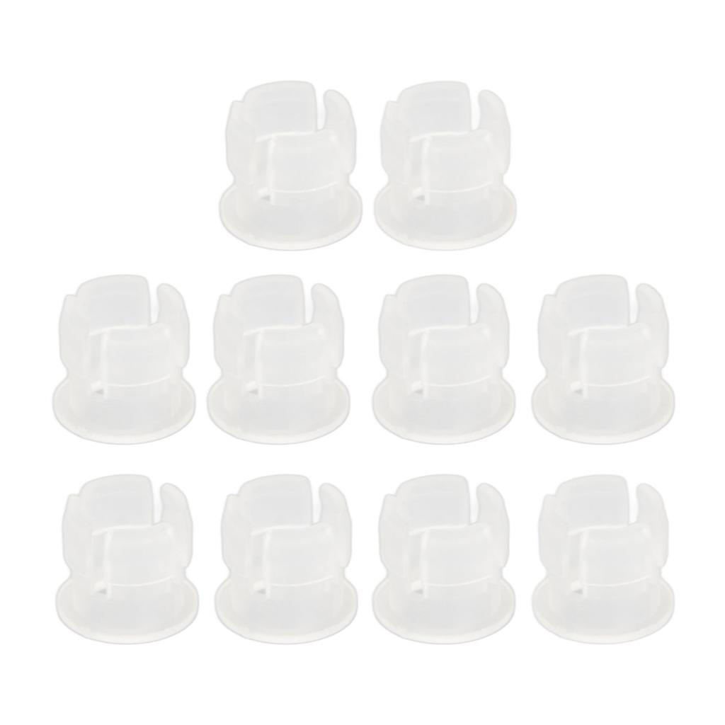 200PCS 5mm LED Holders Flat Buckle Light Emitting Diode Clips Plastic Mounting Holder White