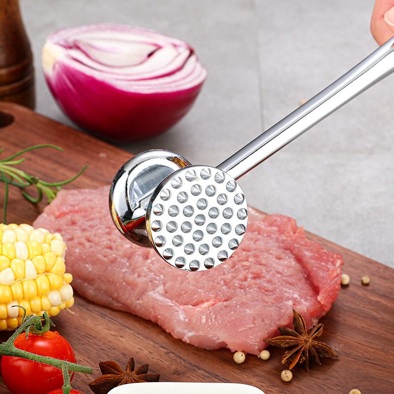 Aluminium Steak Metallhammer Schwerlast Fleischklopfer Schwer Robust Doppelseitiger Fleischklopfer Haushaltsküchenwerkzeuge