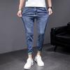 Jeans da uomo marea autunno nuova tendenza elastico cento Slim piede piccolo casual pantaloni lunghi