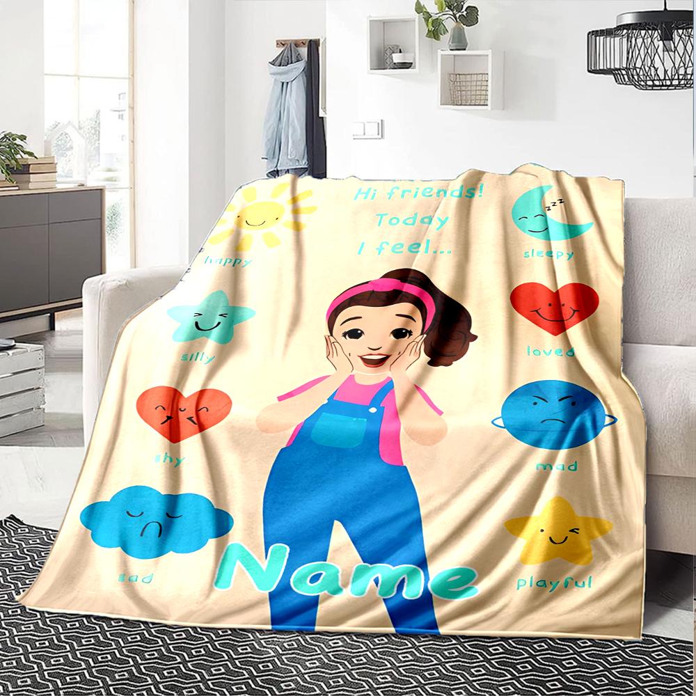 Customiz Name Personality Ms. Rachel Blanket Soft &Warm Sofa Office Bed Travel Lunch Break Blanket, Gift Suitable All Seasons