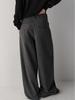 Façade Pattern High Waist Wide-Leg Casual Suit Pants for Women - Slimming, Floor-Length, Spring & Autumn Style