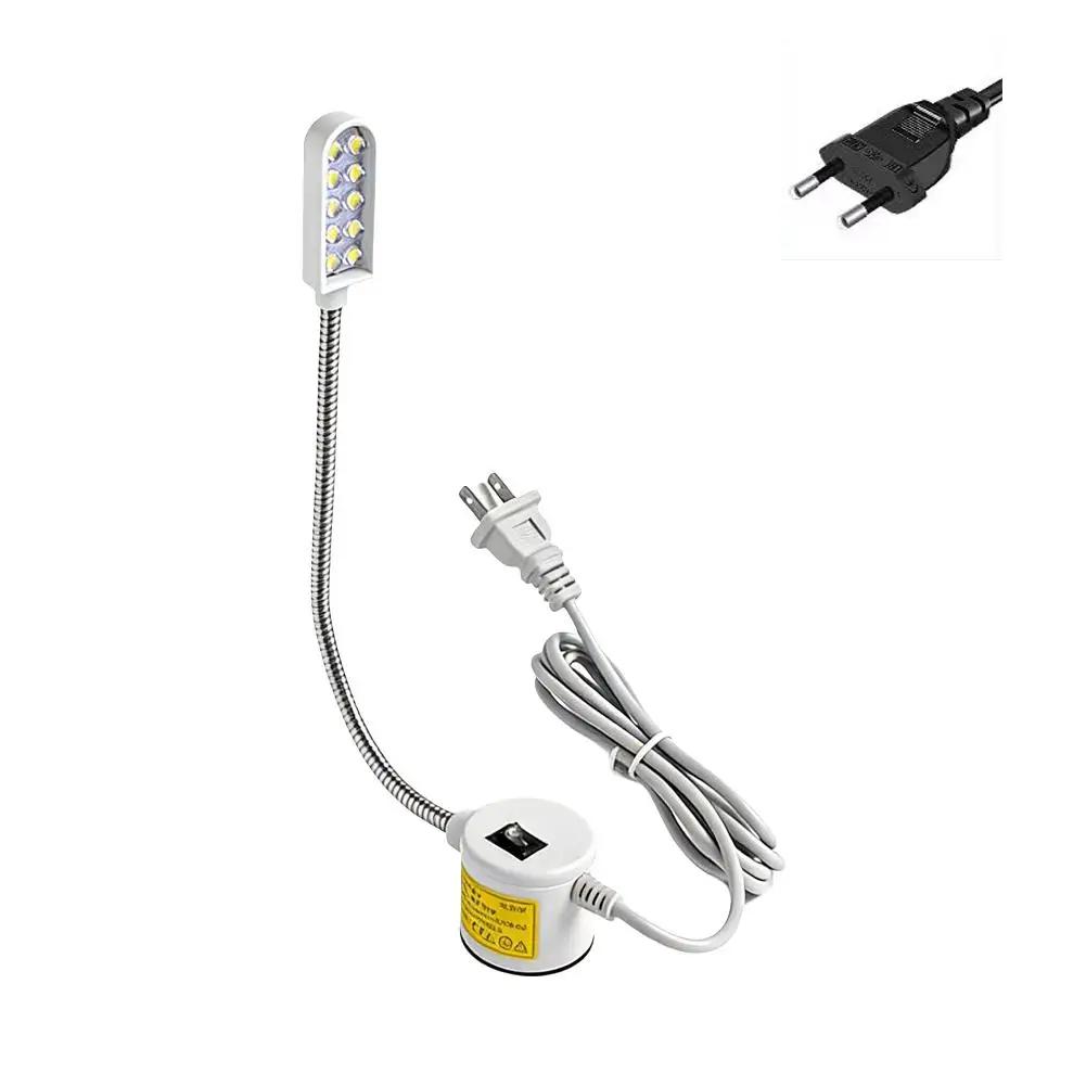 Sewing Machine Light Dimmable LED Work Lamp With 360° Accessories Light Anti-Scratch Base Gooseneck Crafts Bright Eye-Prote T8R0
