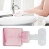 250ml Bomba de espuma Garrafa portátil recarregável reutilizável dispensador de sabão líquido em forma de flor(Rosa Transparente )