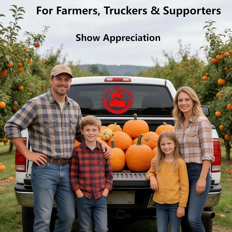No Farmers No Food No Trucks No Deliveries Vinyl Sticker, Personalized Stickers, Heavy-Duty Weatherproof Car Sticker