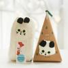 Japanese Christmas Cartoon Socks: Cozy Coral Fleece with 3D Embroidery for Women