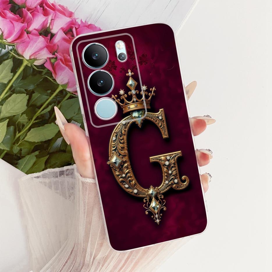 For Vivo V29 Pro Case V2251 Cute Crown Letters Cover Soft Slim Phone Case For Vivo V29e V 29 Pro VivoV29 E V2317 Back Cover Bags