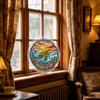 Acrylic Puzzle Suncatcher Stained Glass Effect Window Hanging Ornament DIY Art Puzzle Sun Catcher Kit for Home Garden Decor
