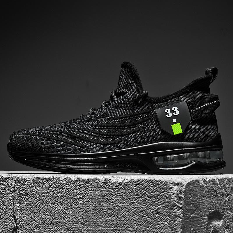 Summer New Men's Large-size Air Cushion Shock-absorbing Running Shoes Breathable Outdoor Casual Lightweight Mesh Men's Shoes