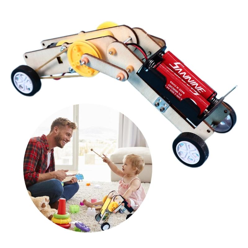 Wood Worm Robot Toy Wood Puzzle Assemble Toy Child Science Educational Toy Physics Experiment Set for Kid 7-14