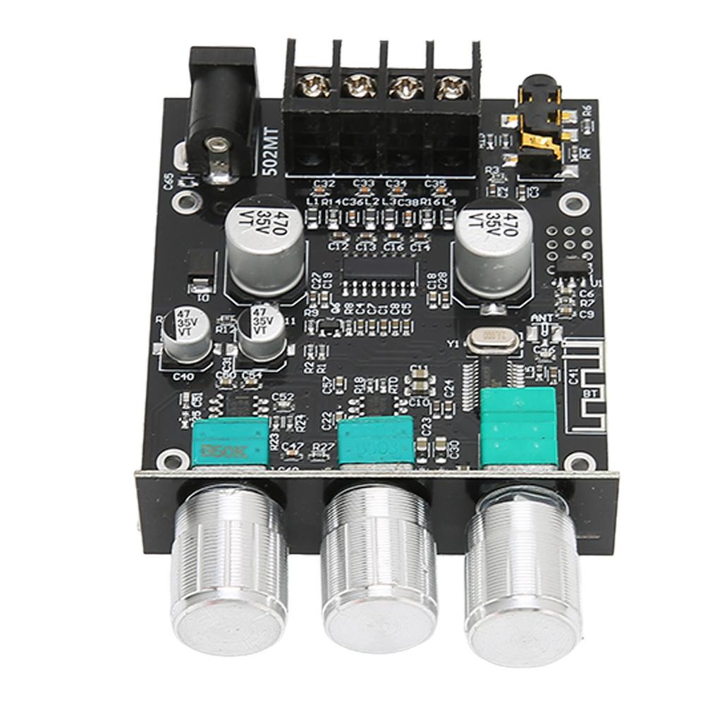 BT 5.0 Amplifier Board 2.0 Channel 2x50W Bass and Treble Control Power Amplifier Module for Store Home Theater DC9‑24V