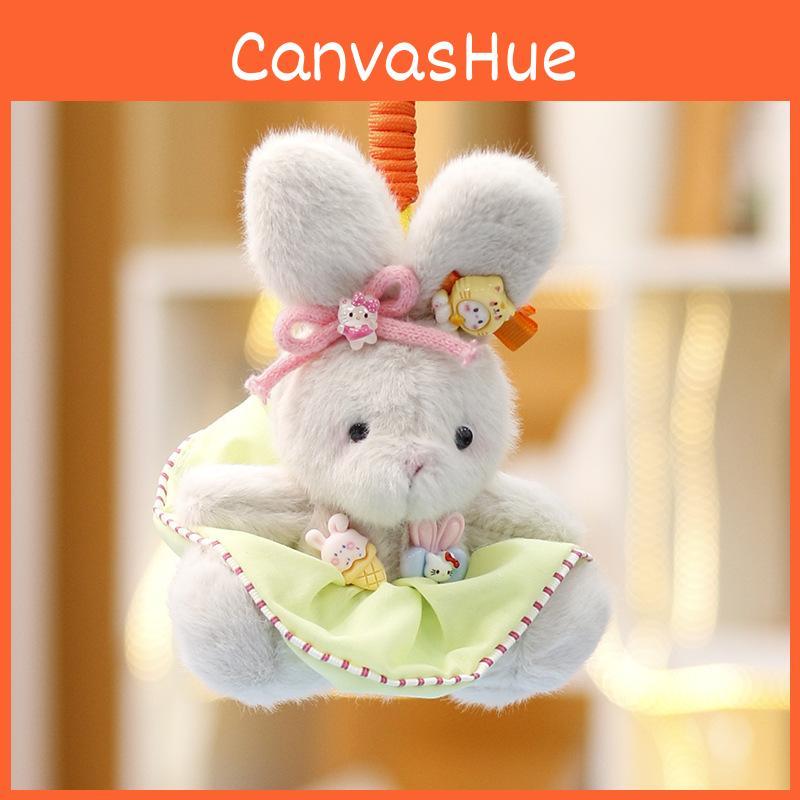 Skirt Bow White Rabbit Plush Toy Pendant Animal Keychain Bag Decoration Gift
