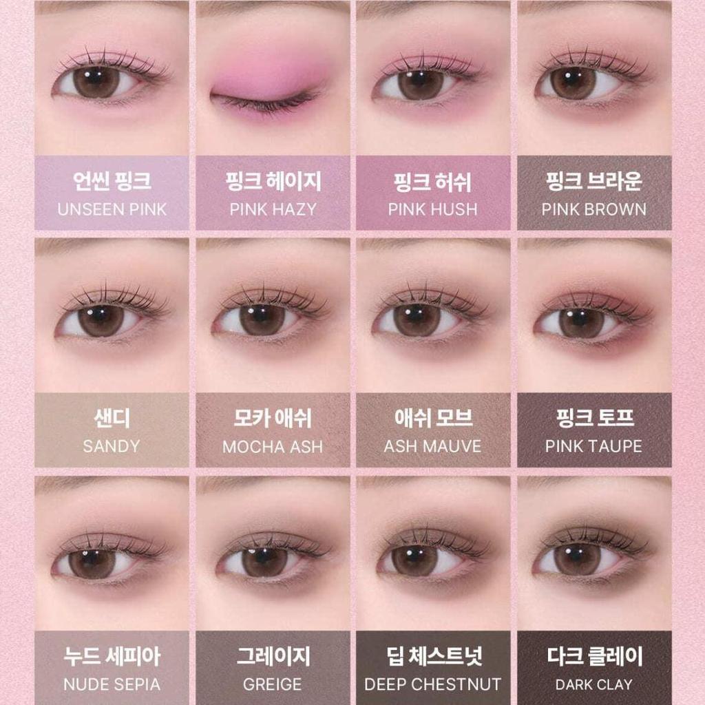 [Hello Kitty Black Edition] WAKEMAKE Soft Blurring Eye Palette 28 Smoky Hush Blurring