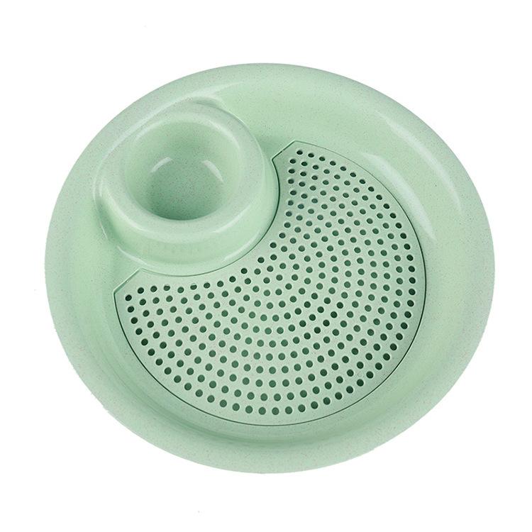 Creative Wheat Straw Double Layer Draining Dumpling Plate for Food