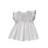 Summer Casual Fashion Baby Dress White Blue Short Sleeve Bow-knot Princess Sweet Dress Baby Party Kids' Clothing