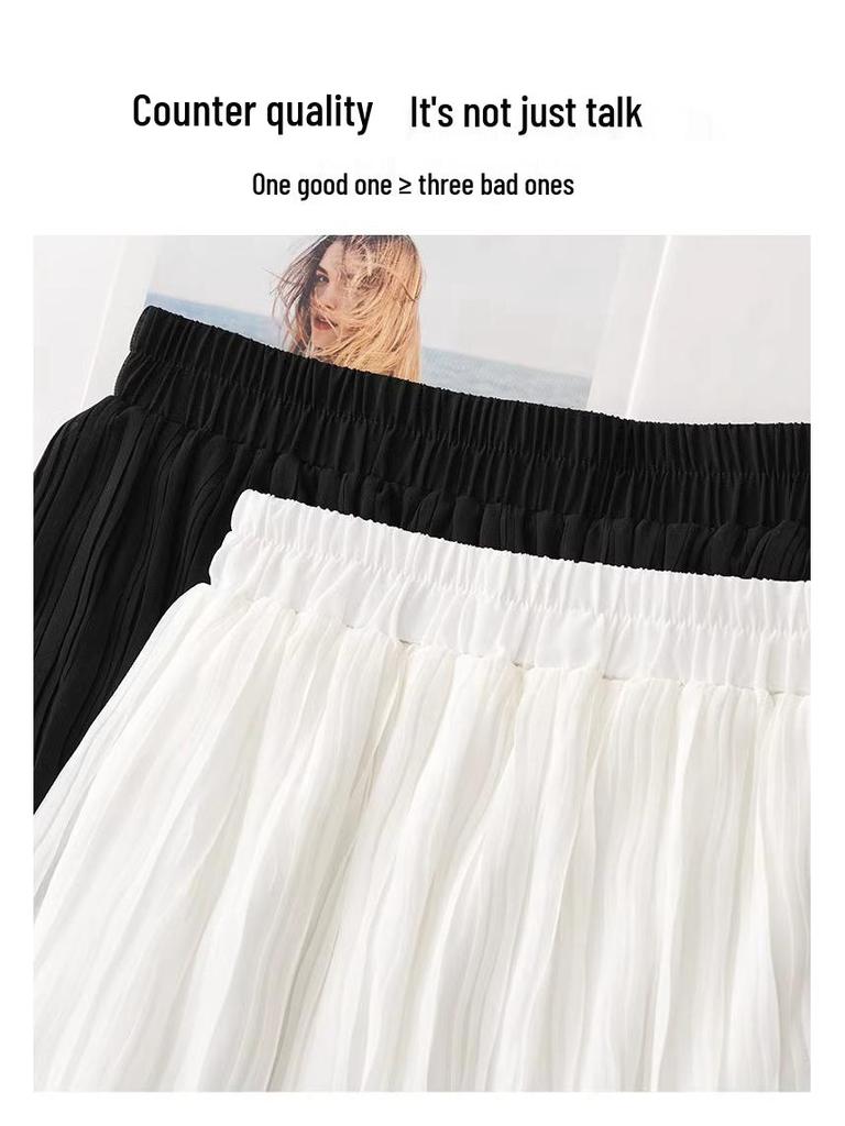 Falda Blanca Acampanada Midi para Mujer - Colección Verano 2025