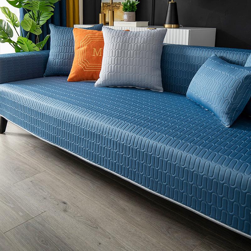 Latex Cool Silk Mat Sofa Cushion Summer Leather Non-slip Cushion Cover Cover Cloth Towel Universal for All Seasons