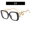 Oversize Snake Designer Frame Anti Blue-Ray Glasses For Women Classic Luxury Brand Ladies Casual Glasses Uv400