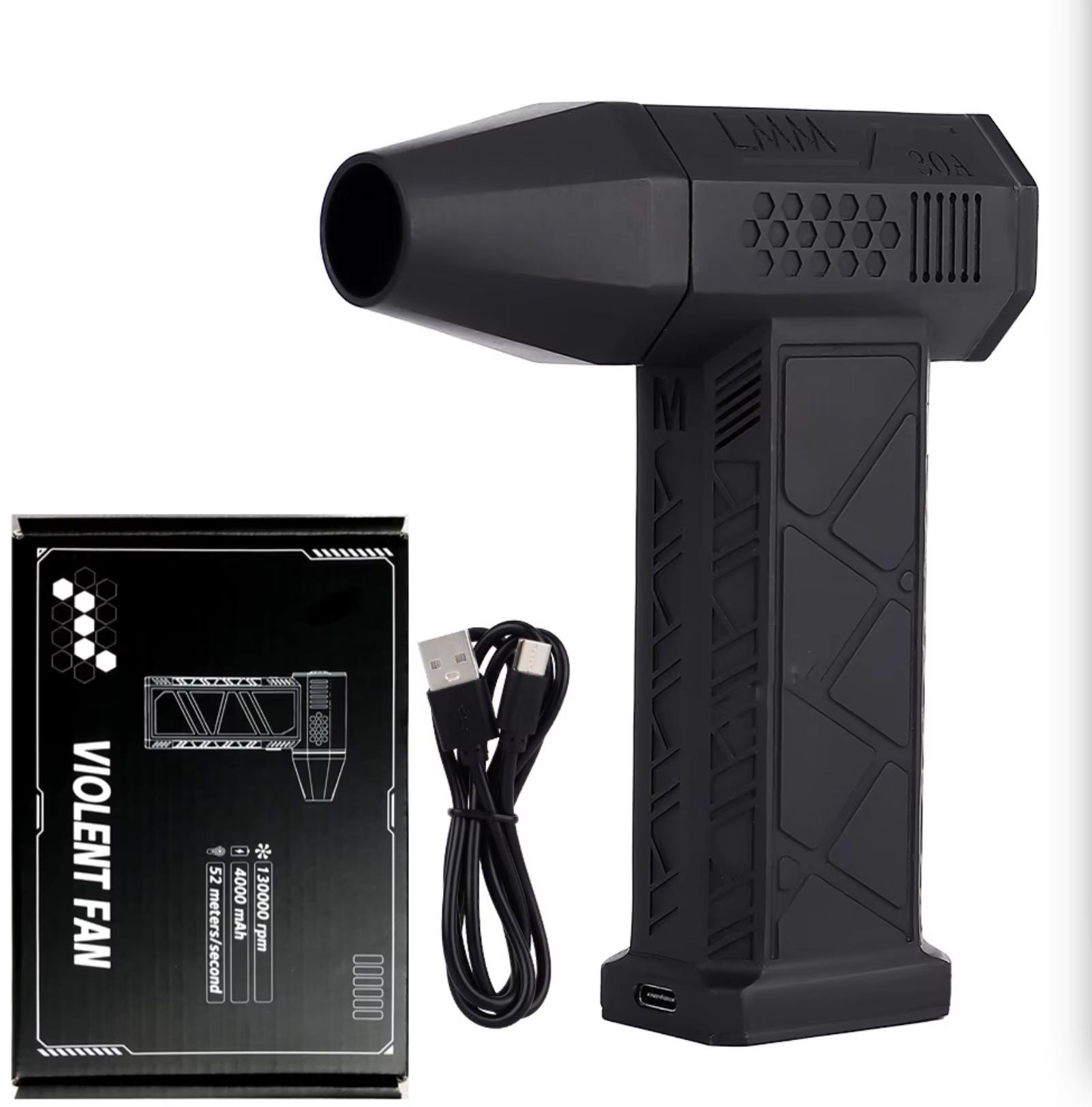 

Мини турбореактивный электрический воздушный пылесос с 3 передачами, регулируемая скорость ветра 130000 об/мин, 52 м/с, инструмент для чистки автомобильного компьютера