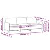 Vidaxl Sofa 3-Osobowa, Ciemnoszara, 180 Cm, Obita Aksamitem