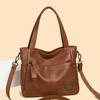 Women's PU Tote Bag Vintage Large Capacity Underarm Shoulder Bag Handbag