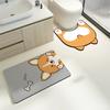 Cartoon Bathroom Mats Super Absorbent Toilet Rug Anti Slip Bath Mat Quick Dry Foot Floor Mat Entrance Doormat Carpet Washable
