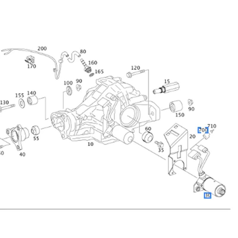 1645400288 Rear Differential Locker Motor For Mercedes Benz X164 W164 ML320 ML350 ML500 ML550 ML63AMG GL350 GL450 GL550 3.5L