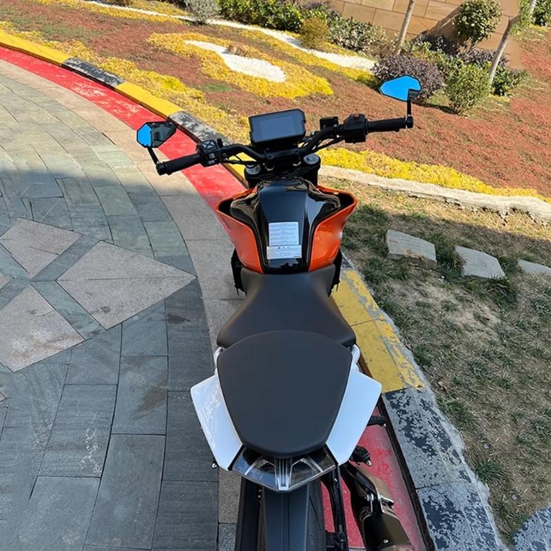 1 par de vidrios para motocicleta de 22 mm y 7/8 pulgadas, vidrio retrovisor lateral para motocicleta, vidrio retrovisor antideslumbrante montado en el manillar