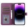 For iPhone 16 Pro Max Wallet Case Folio PU Leather Stand Rhombus Phone Cover with Hand Strap