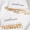 10pcs Gold Color Creative Simple Earrings Set for Women Fashion Temperament Hollowed-out Butterfly Love Earrings Jewelry Gifts