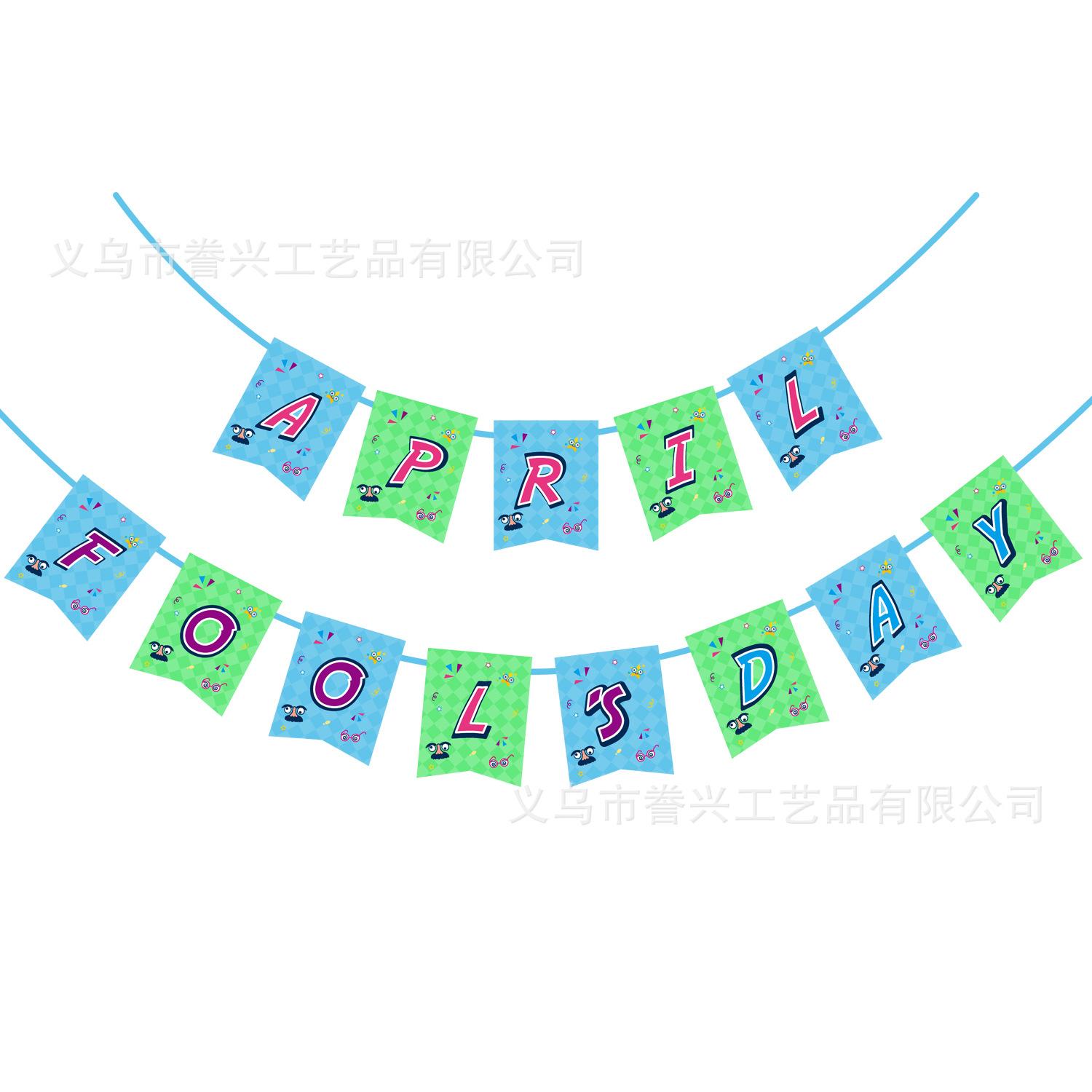 Holiday Theme Party Flag Raising April Fool S Day Father S Day Graduation Season Holiday Decoration Flag Raising Party Decoration Banner April Fool s Flag