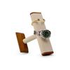 Elegant Jewelry Showcase With Walnut Frame And Velvets Texture Flat Tube Design Display Stand Organiser