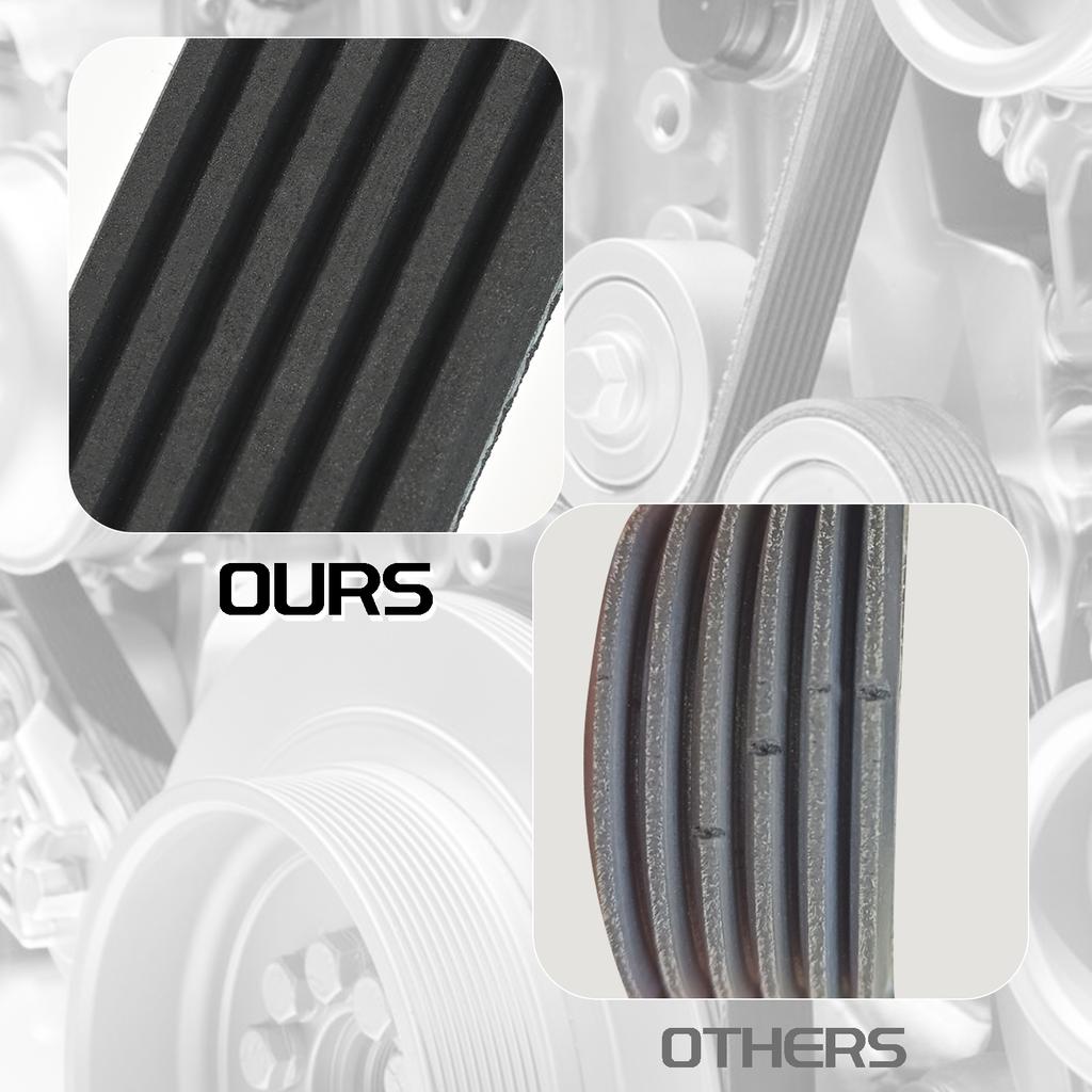 6PK1245 Generator Belt 6 Rib Multi V Drive Belts Ribbed V Belt For Ford Focus Chevrolet Cruze Trax Citroen Hyundai Jeep Opel Peugeot Toyota Vauxhall