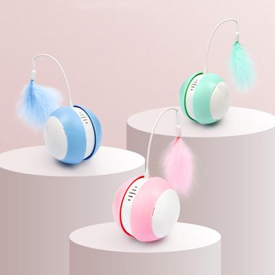 Spinning Smart Pet Toys 360° Self Rotating Interactive Kitten Ball Toys Rechargeable with Bird Sound Pet Supplies