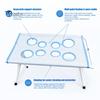 Adjustable Pet Grooming Stand Table with Foldable Stand, Strap, Cat Hammock, 8-Hole Small Dog Tool Washing Station for Bathing, Nail Trimming of Dogs