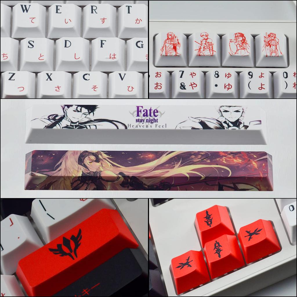 Keycap Anime Japanese Layout PBT Cherry Profile for Mechanical Keyboard 60/64/68/87/104/108