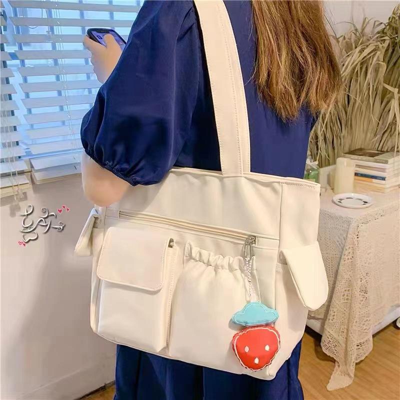

Student tutoring bag wholesale canvas bag women s shoulder bag Japanese simple large capacity carrying book bag class bag versatile