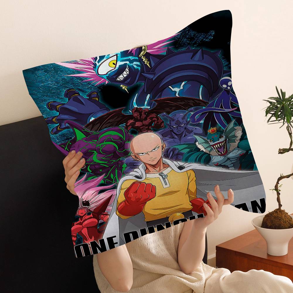 Anime OnePunch Man Pillow Cushion Cover Pillowcase Living Room Sofa Home Decor Customized