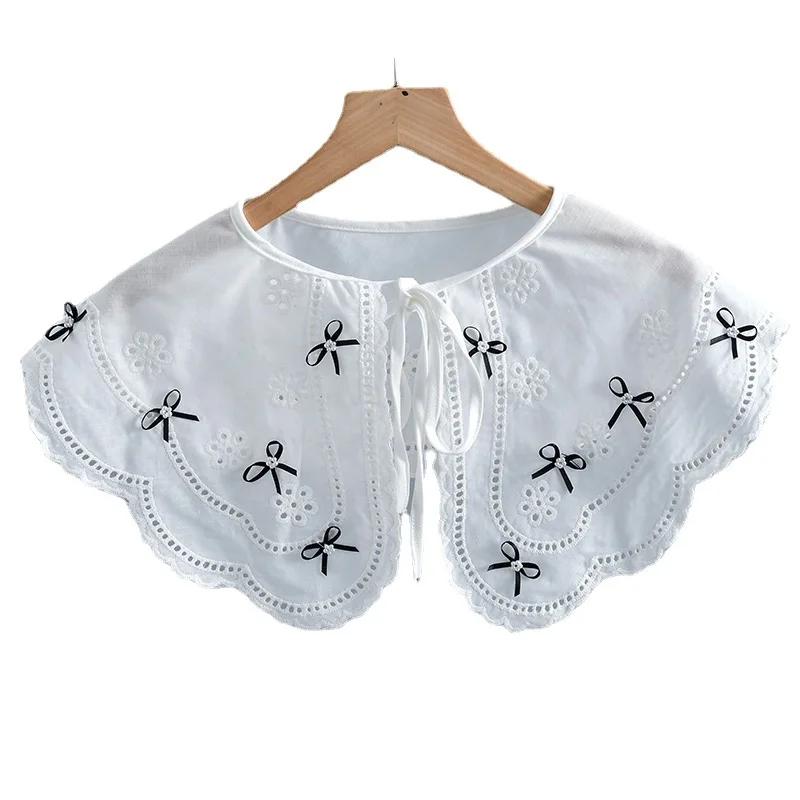 Women Shirt Fake Collar Shoulder Wraps Shawl Casual Summer Dress Cape Sweater Lapel Shirt Detachable Collar False Collar