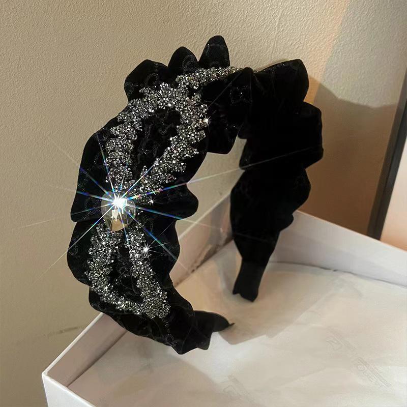 Pleated Fabric Bow Hairbands For Women French Elegant Temperament Headband Hair Accessories