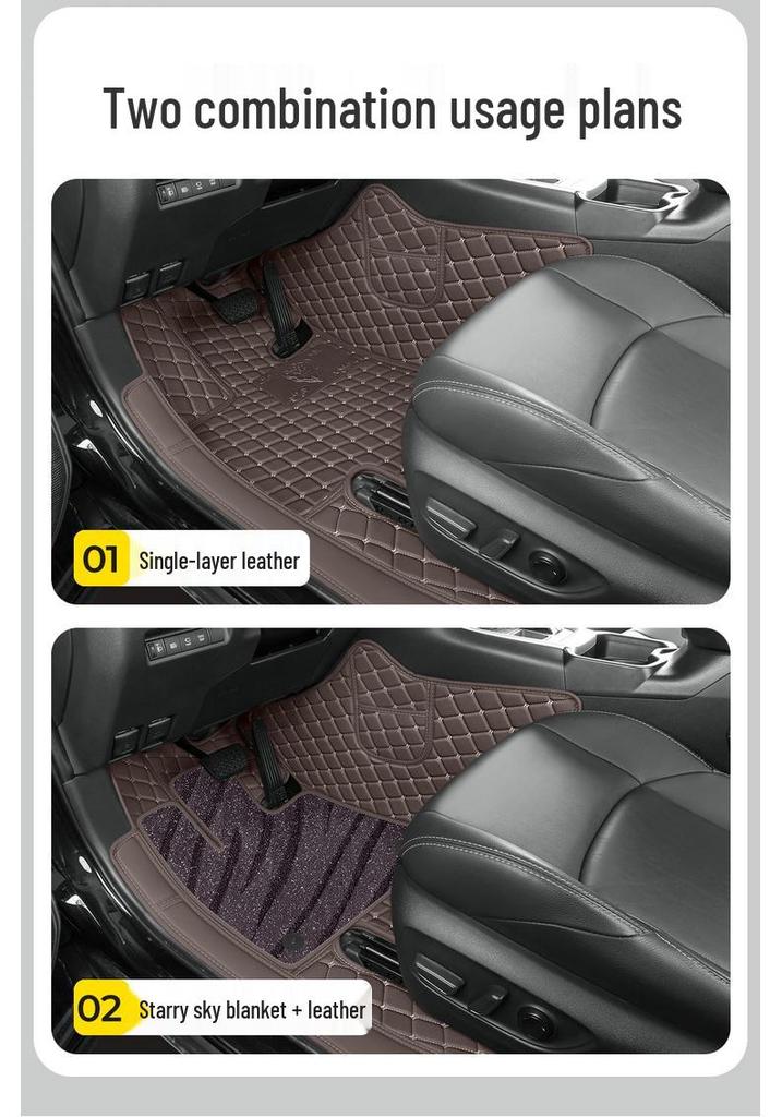 Toyota Wildlander 2020-2025 Custom Fit Floor Mats, Fully Enclosed Leather Carpets