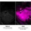 4Pcs Car LED Lights Interior Wireless, 7 Colors Interior Car Lights with 6 Bright LED Lamp Beads, Portable USB Rechargeable Car Interior Led Night