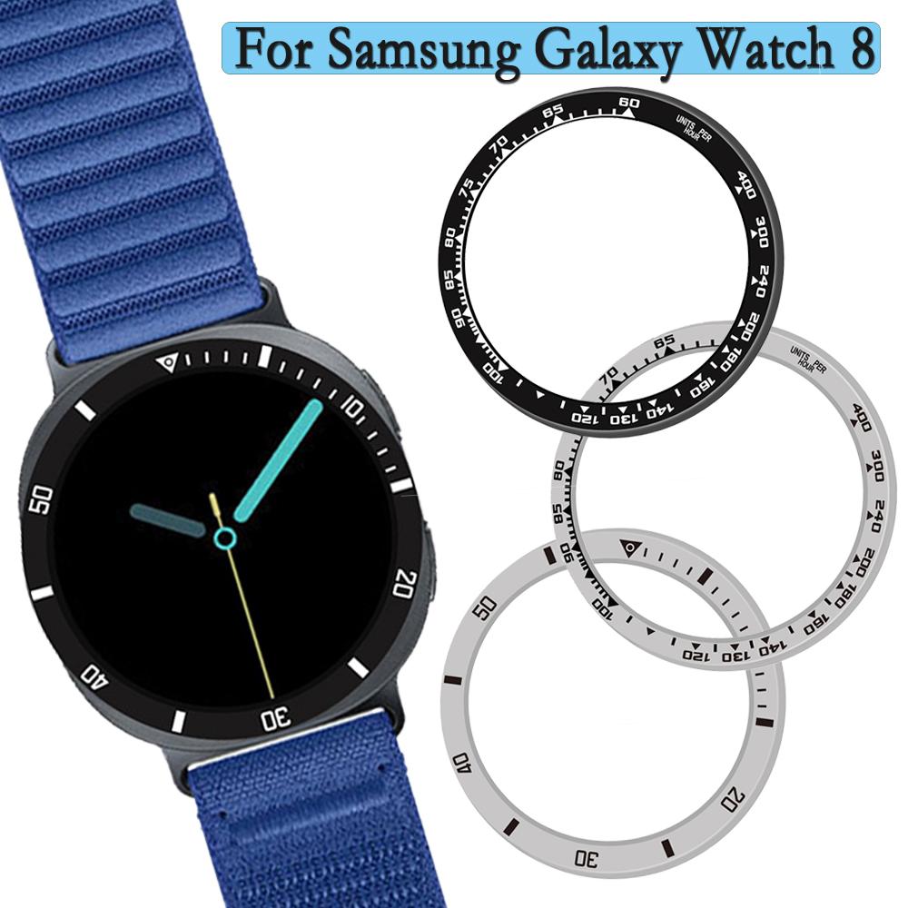 For Samsung Galaxy Watch 8 40/44mm Bezel Ring Watch Decoration Sport Metal Stainless Steel Protection for Samsung Watch 8