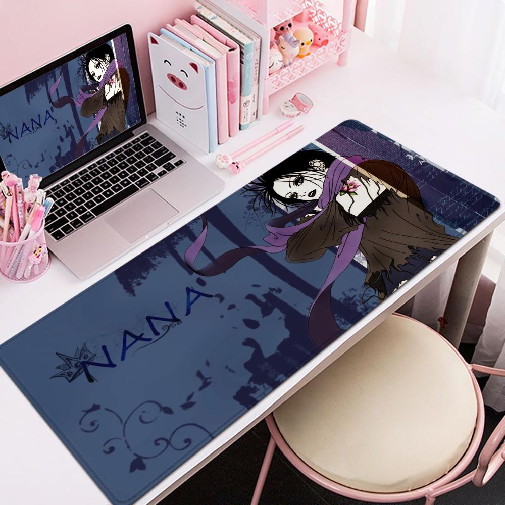 Gaming Mouse PadLarge Desk Mat Antislip Base Stitched Edges Red Sakura Anime Girl Print Keyboard Pad for Gamer Office Home