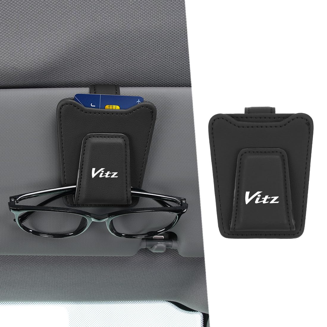 Vitz exclusive car glasses holder, Vitz exclusive logo, thin sunglasses Vitz exclusive чёрный