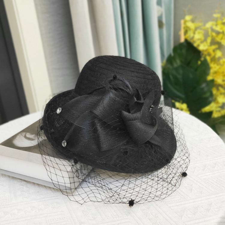 New Women's Summer Curled Mesh Visor Court Retro Elegant Lace Flower Travel Sunscreen Topper Tide