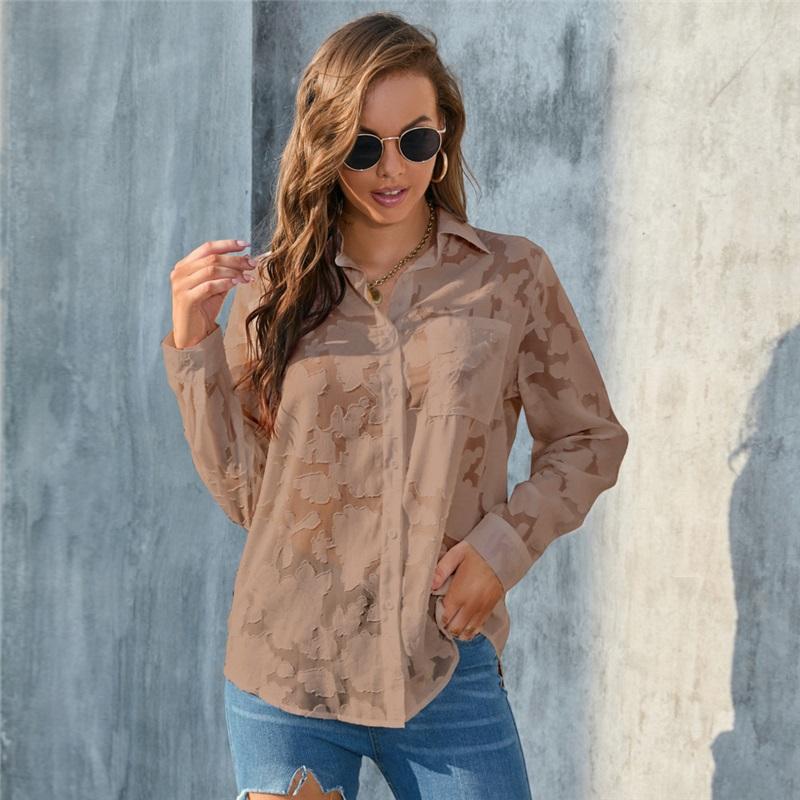 Summer Plus Size Women's Blouse European And American Style Loose Casual Chiffon Shirt Blouse