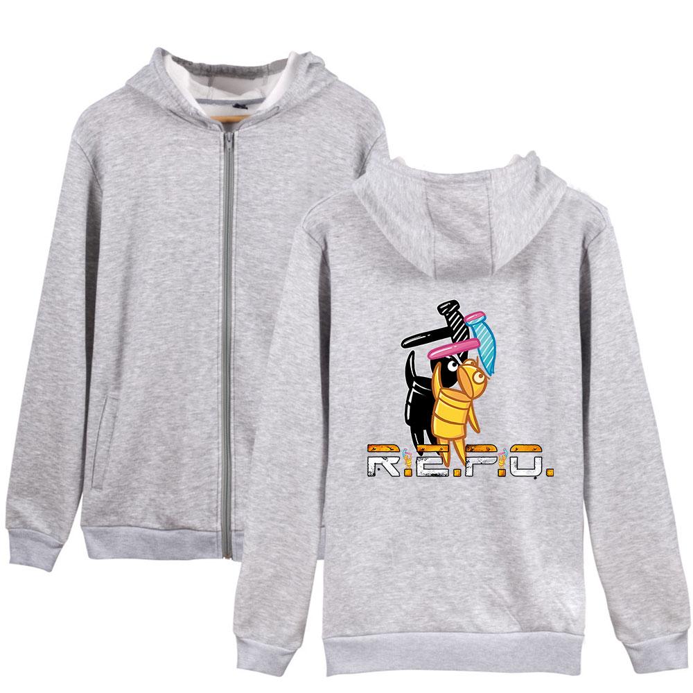 R.E.P.O Printed Women Men's Jackets Hooded Coats Casual Zipper Sweatshirts Male Tracksuit Fashion Jacket Mens Clothing Outerwear